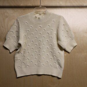 Vero Moda Cream Liana High Neck Sweater Women's Sz Lg